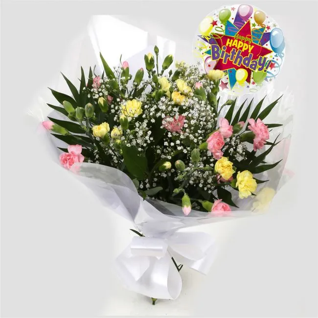 Birthday Balloon & Joyful Bouquet