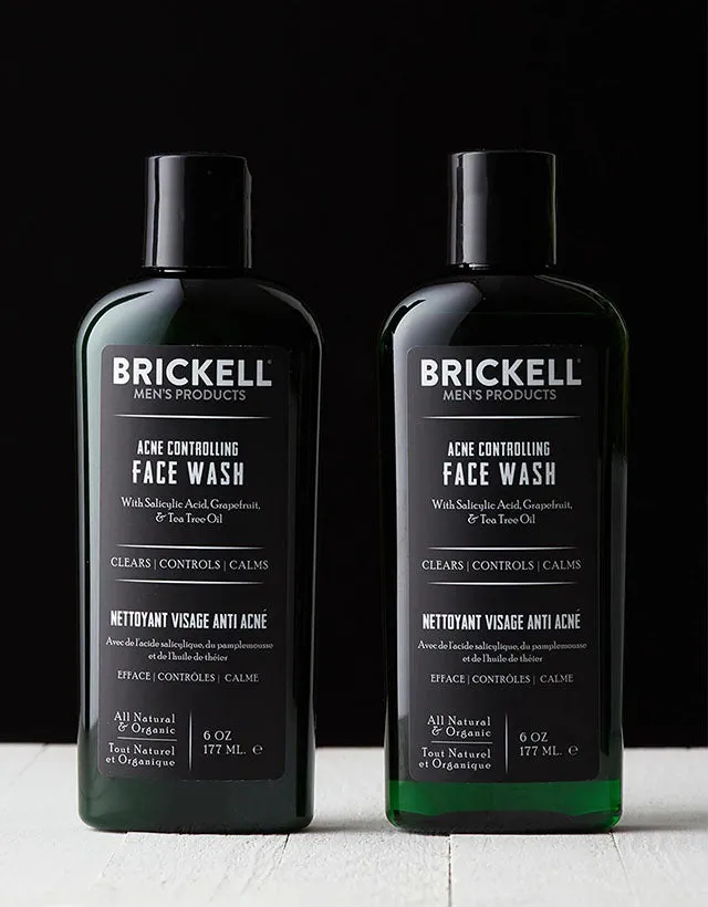 Brickell Men's Products - Acne Controlling Face Wash for Men, 177ml