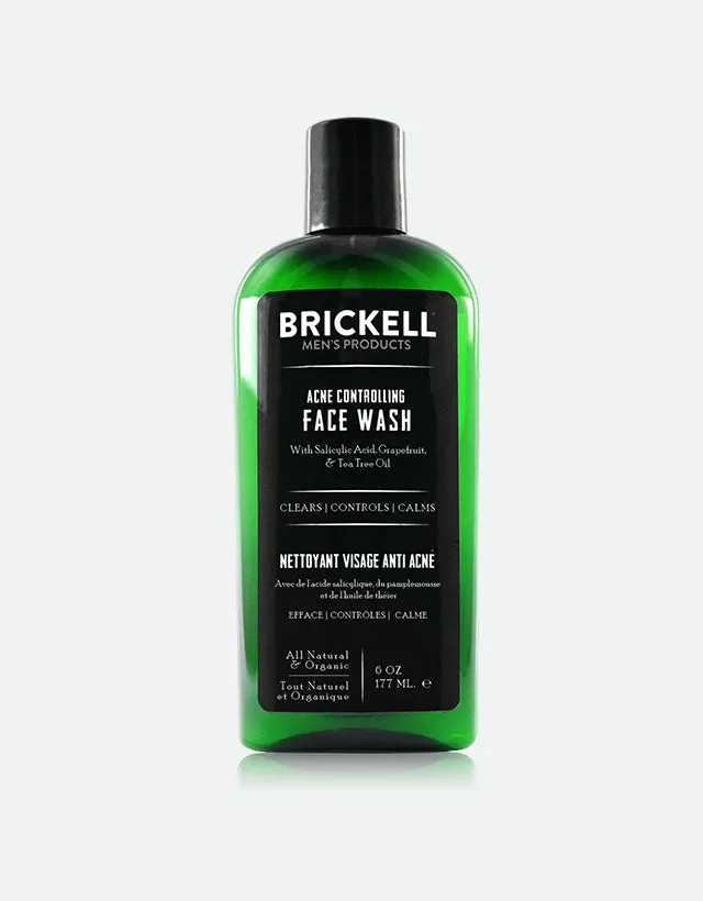 Brickell Men's Products - Acne Controlling Face Wash for Men, 177ml