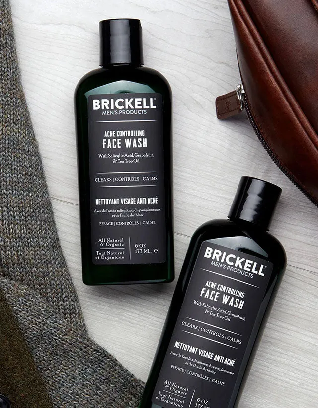 Brickell Men's Products - Acne Controlling Face Wash for Men, 177ml