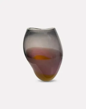 Charcoal Blush Glass Vessel
