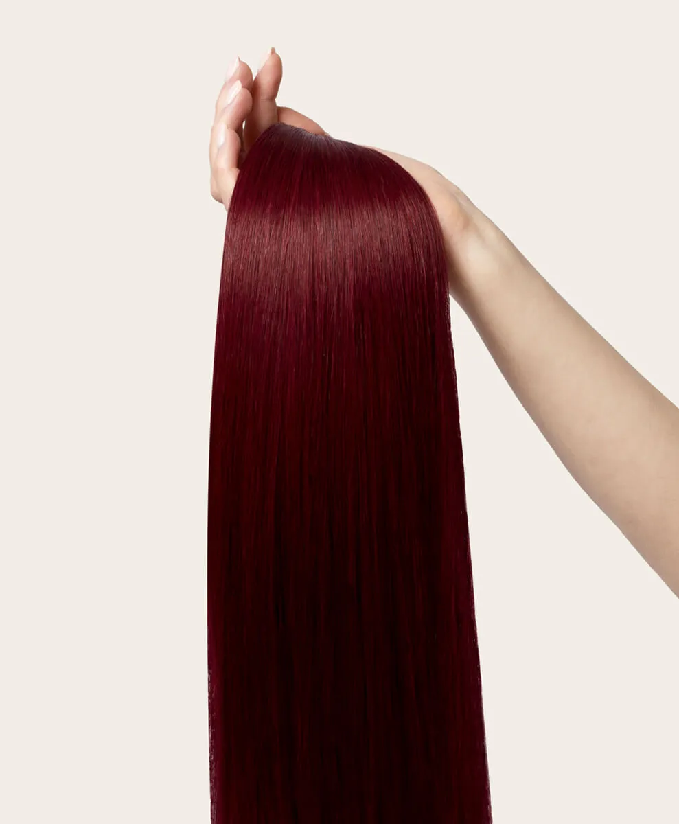 Cherry Red, 20" Seamless Clip-In Hair Extensions, #530 | 180g