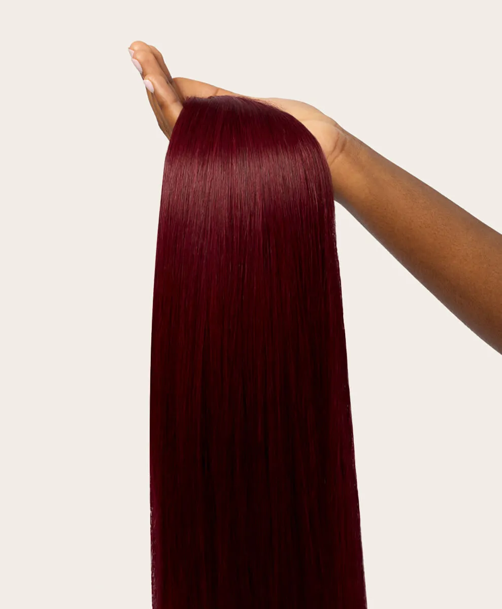 Cherry Red, 20" Seamless Clip-In Hair Extensions, #530 | 180g
