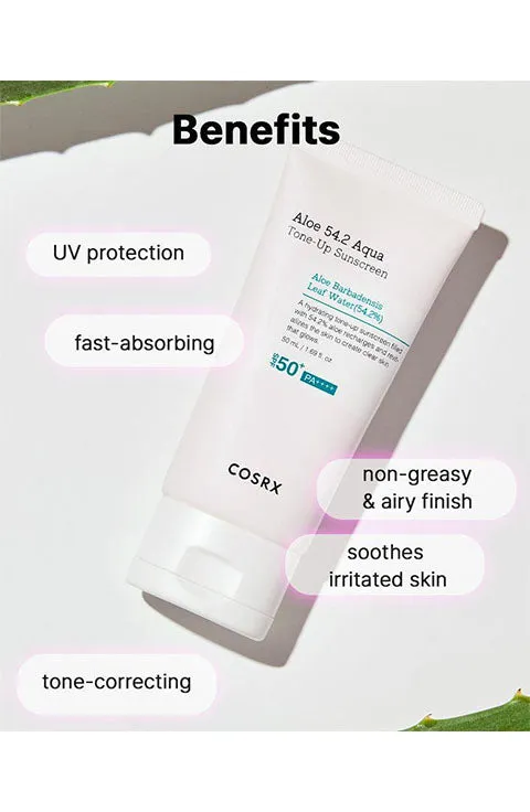 [COSRX] Aloe 54.2 Aqua Tone-up Sunscreen SPF 50  PA    (50mL/1.69fl.oz)