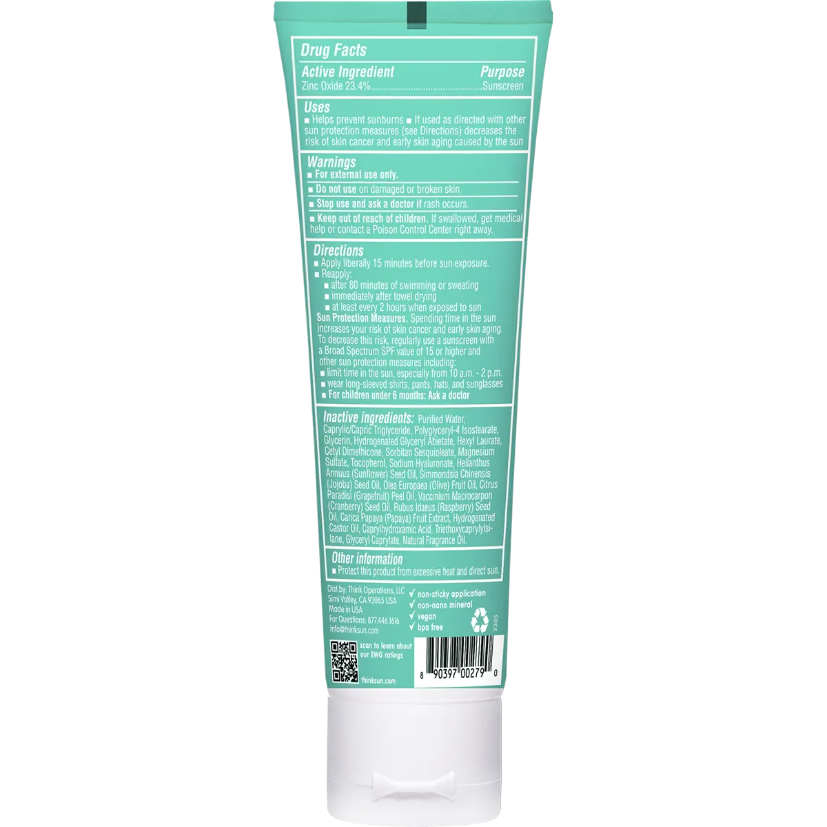 Kids Safe Sunscreen SPF 50 - 3 oz
