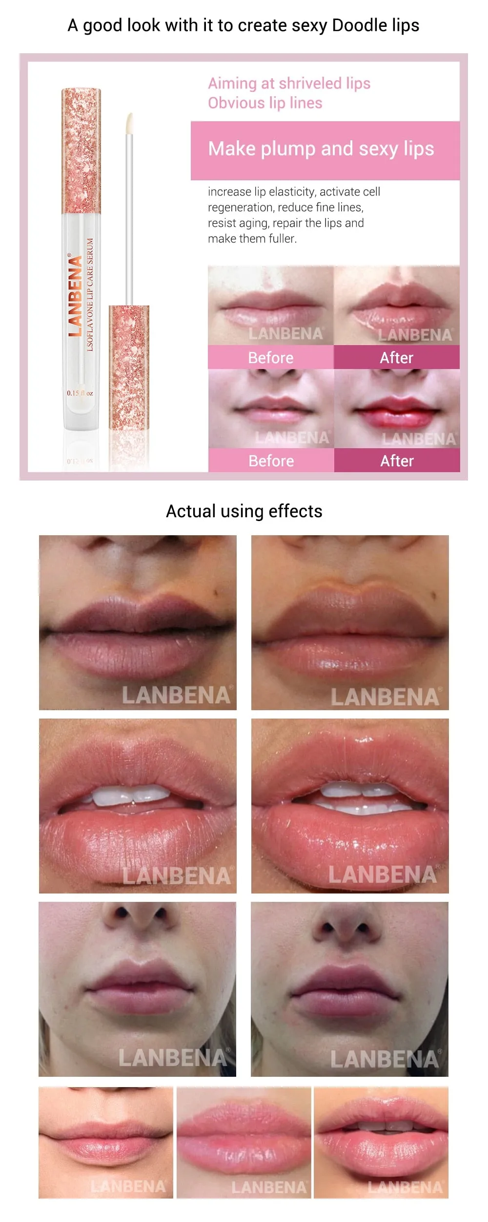 Lip Care Serum Moisturizing Lip Plumper Lip Mask