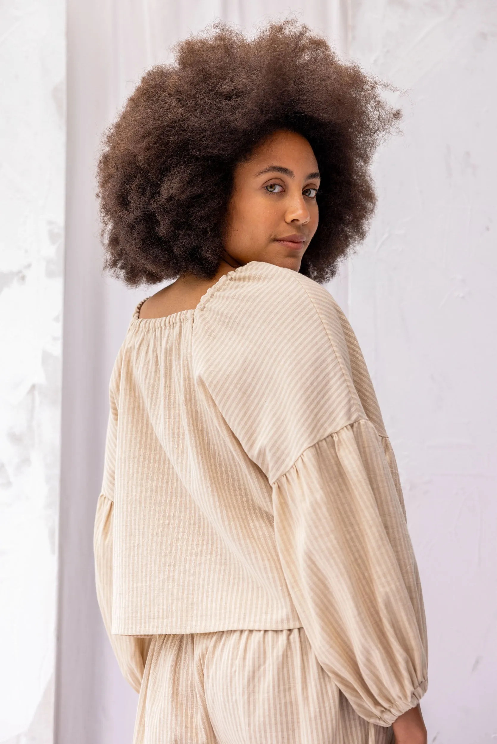 Mahina Top | Cream Stripe