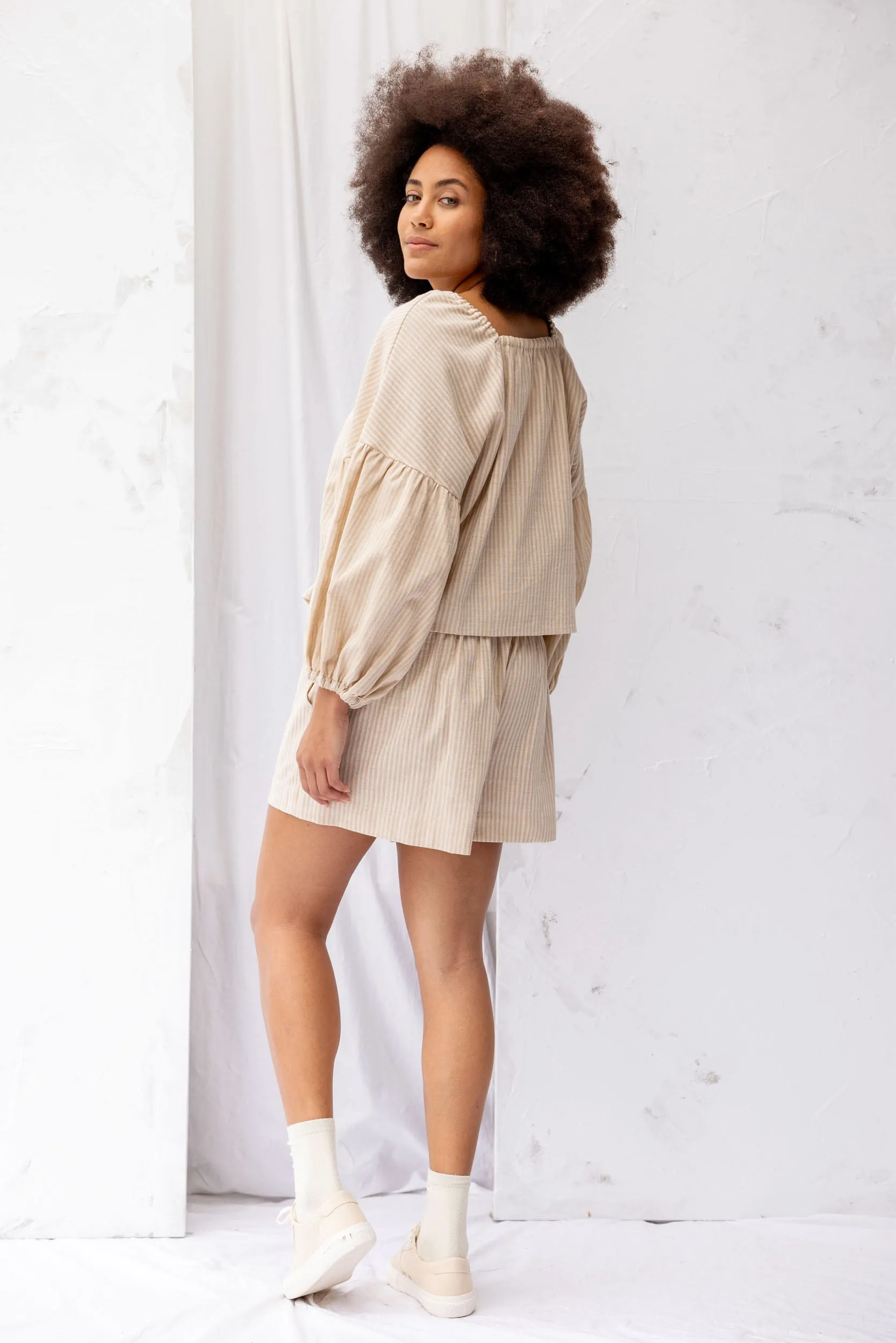 Mahina Top | Cream Stripe