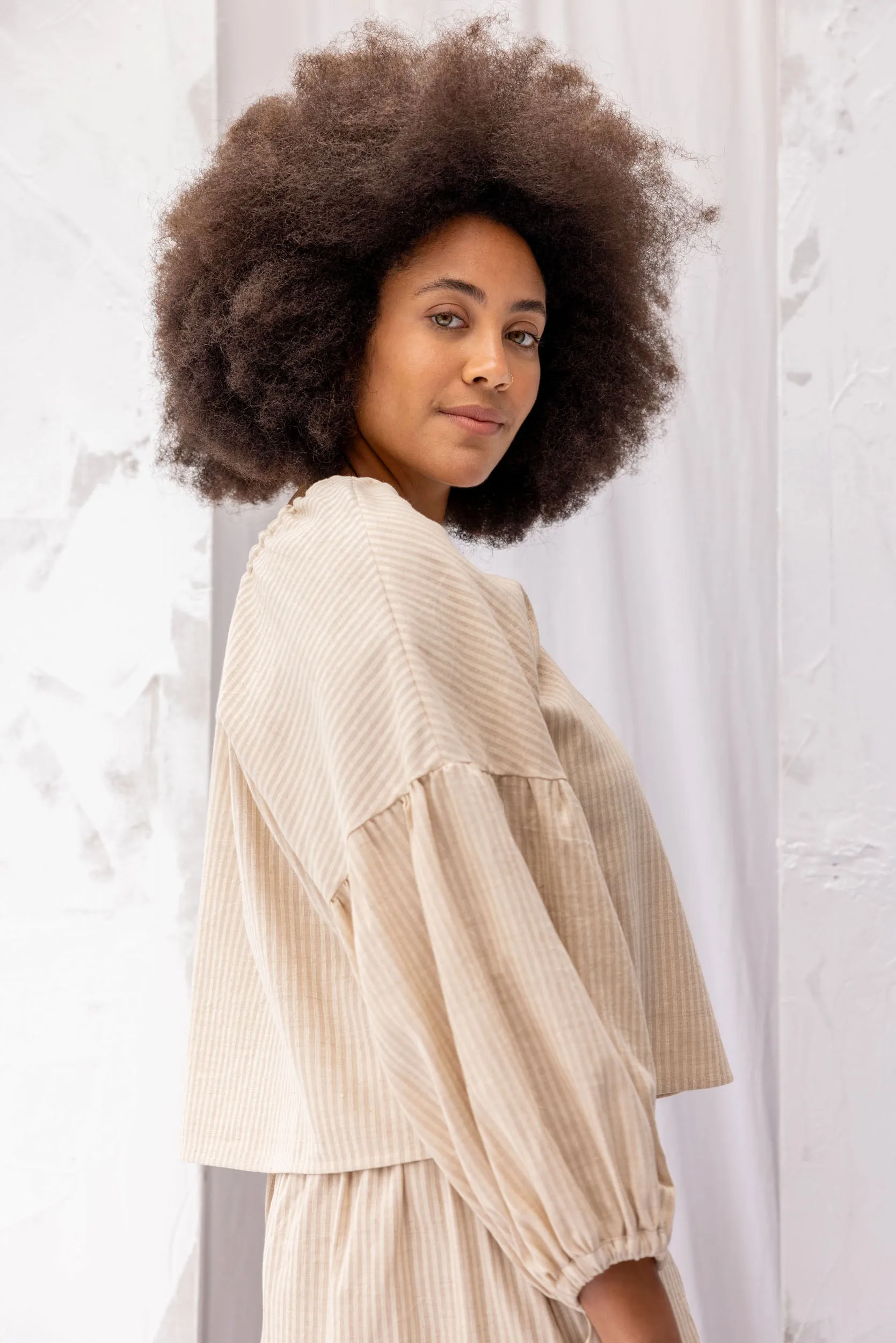Mahina Top | Cream Stripe