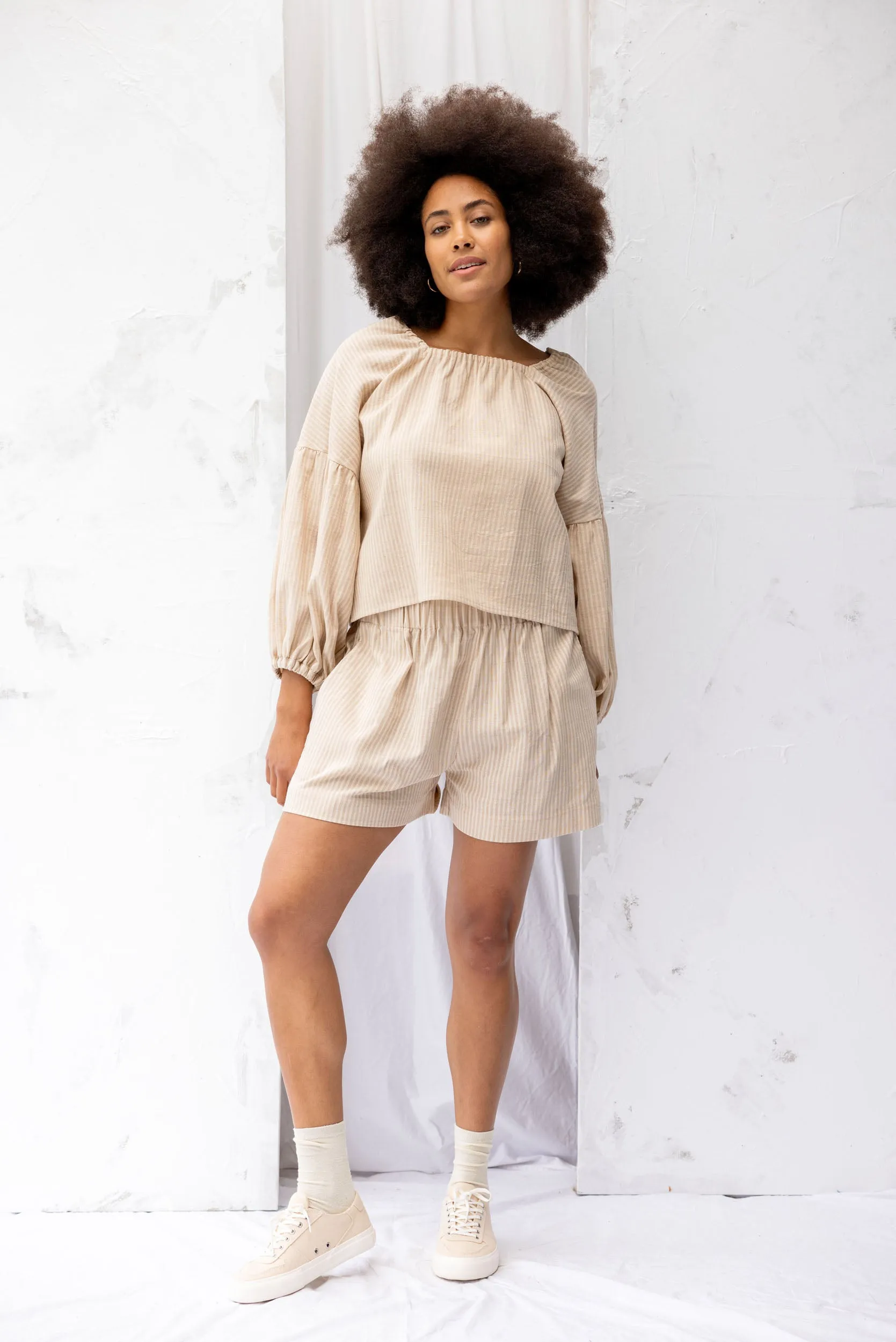 Mahina Top | Cream Stripe
