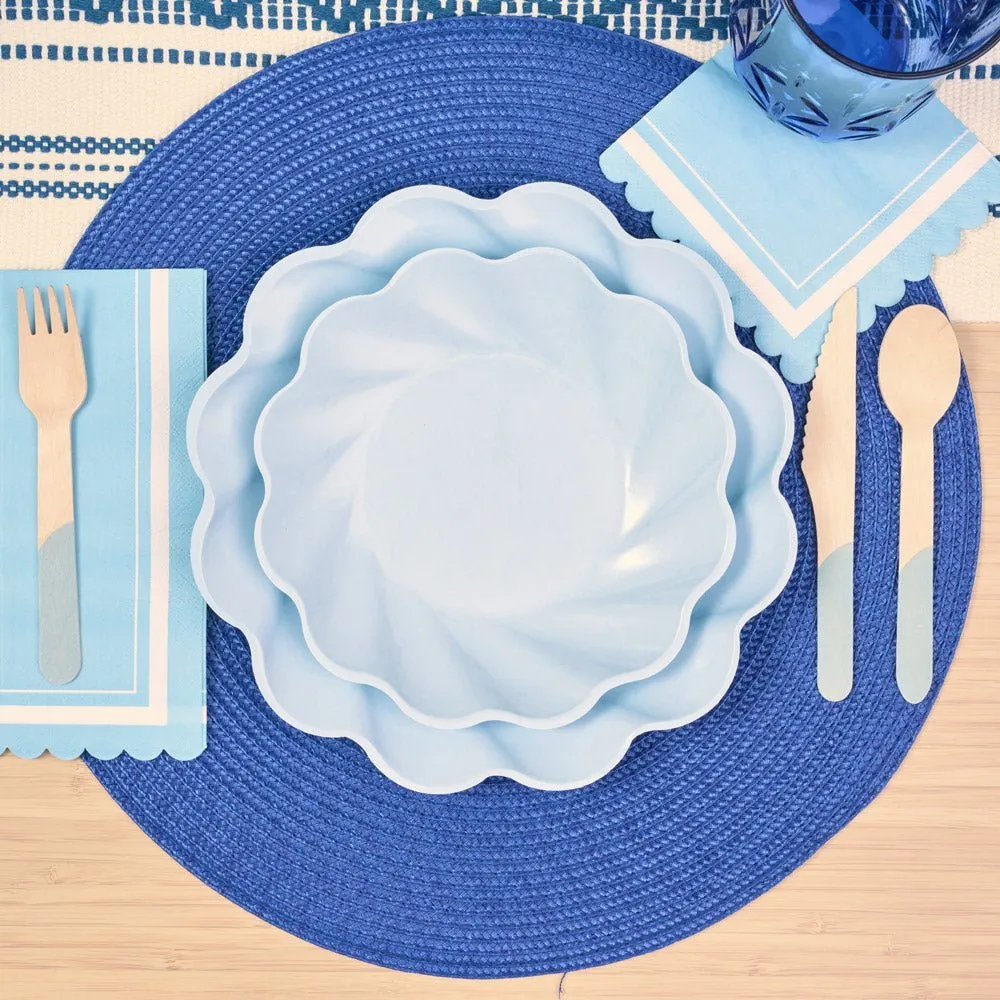 Sky Blue Simply Eco Plates | Set of 8