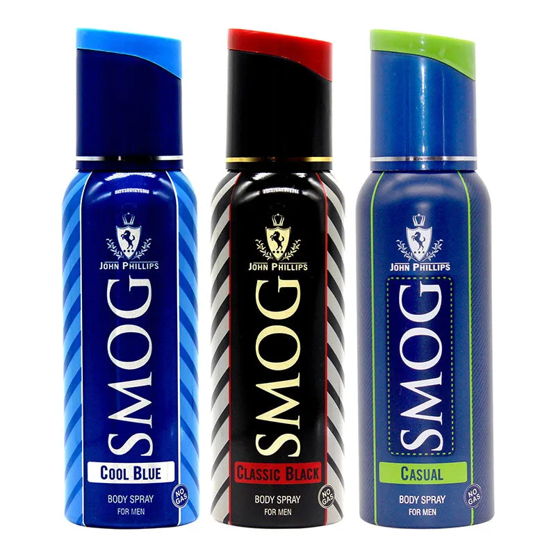 Smog Deo Set X 3 | Men Body Deodorant - 120ml x 3